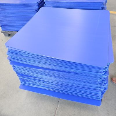 แผ่นชั้นพาเลทร่องผนังคู่ 3mm 4mm Layer Pad Pallet Sheets Blue