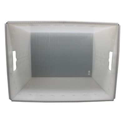 การหมุนเวียน Corrugated Postal Tote สีขาว USPS Shipping Plastic Totes