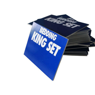 18x24 เป็นมิตรกับสิ่งแวดล้อม PP Polypropylene Corflute Yard Sign with H Stakes