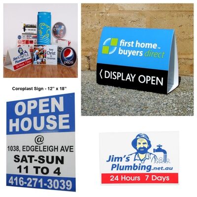 PP Corrugated Plastic Sign Durable Waterproof Lightweight Correx Board Custom Printing Display Signage for Indoor Outdoor Advertising Yard Real Estate Event Promotion Retail Use